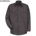 Charcoal Gray Heathered Poplin Shirt